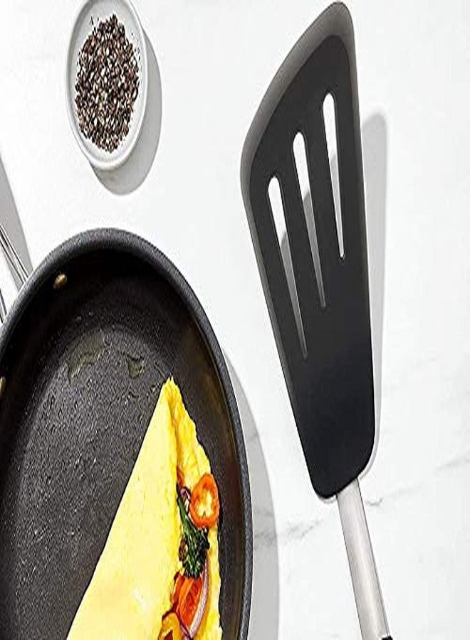 we3 Fine Kitchen Solid Turner Spatula with Ergonomic Grips Handles for Non Stick Cookware. - Image 2